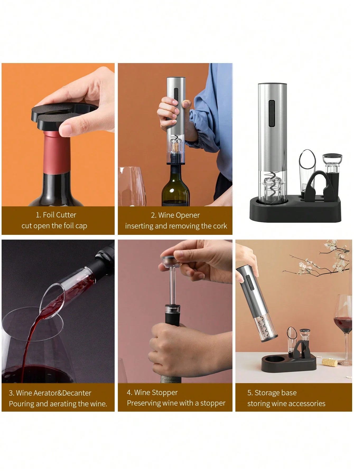 CLITON 6-in-1 Wine Opener