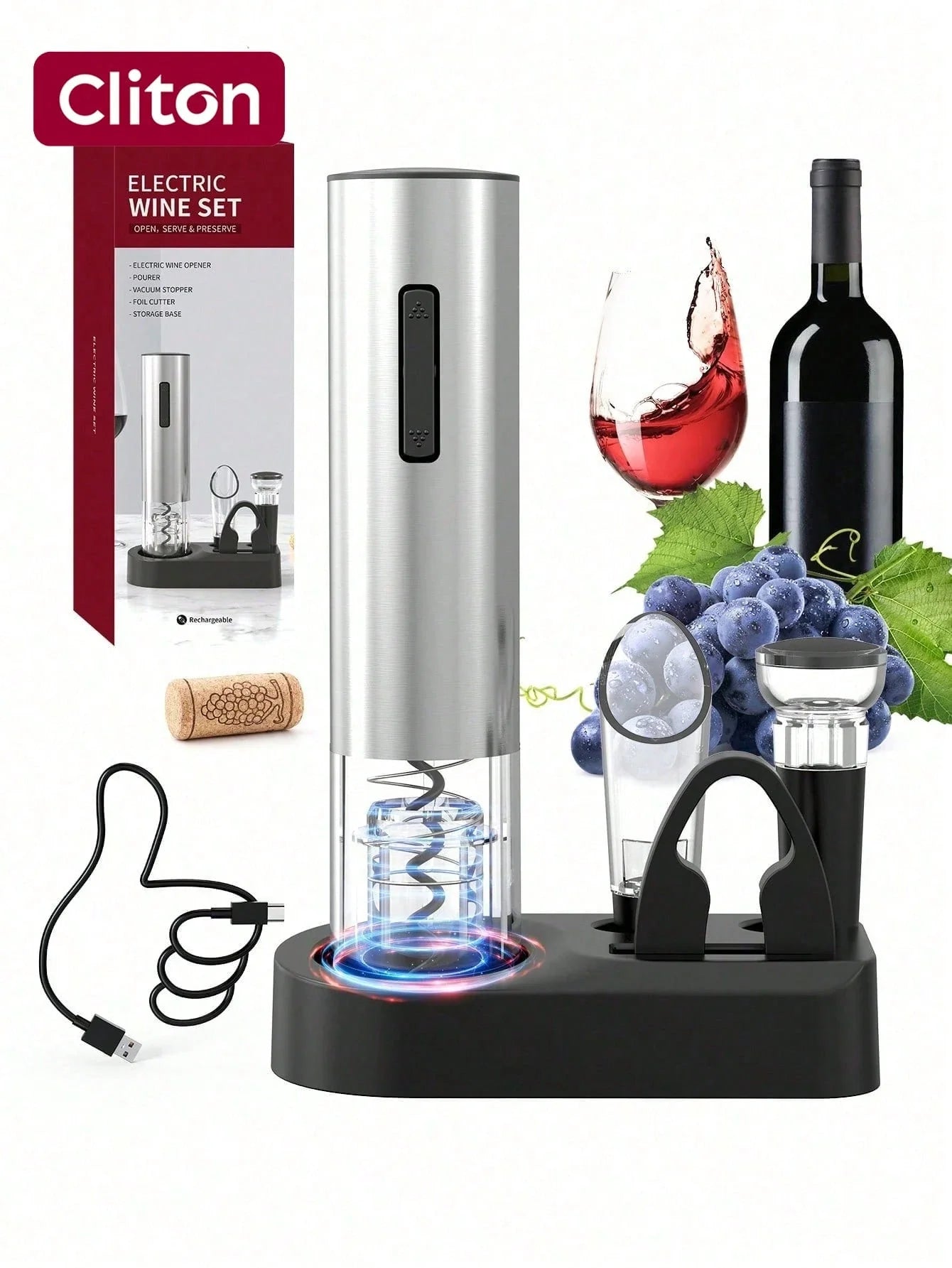 CLITON 6-in-1 Wine Opener