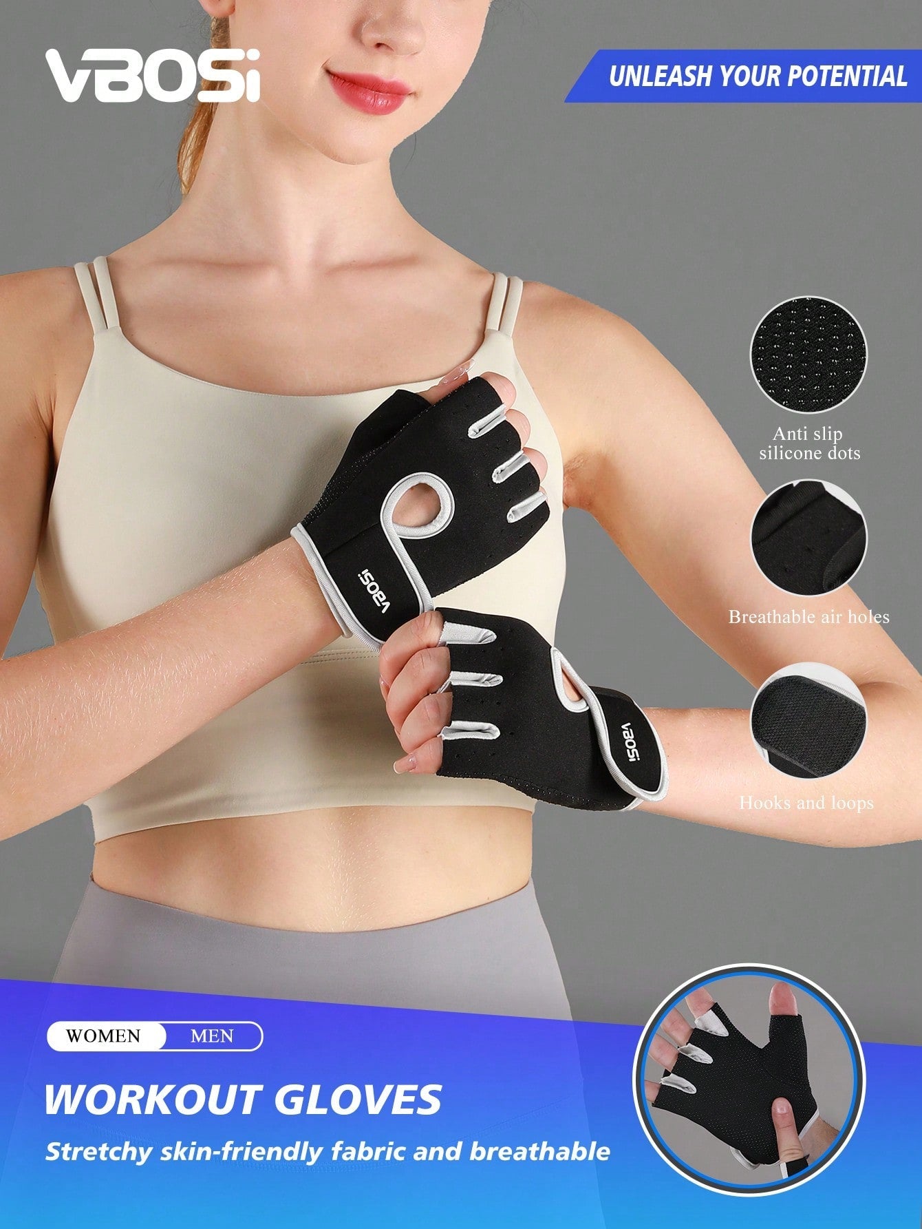 VBOSI Half Finger Sports Gloves