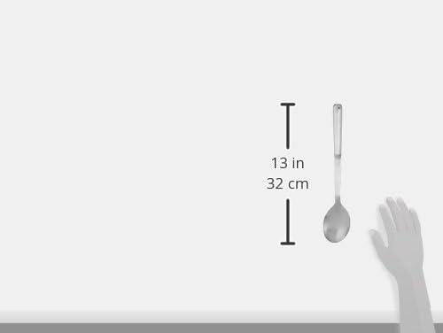 New Star Foodservice 52183 Hollow Handle Solid Serving Spoon, 12", Silver