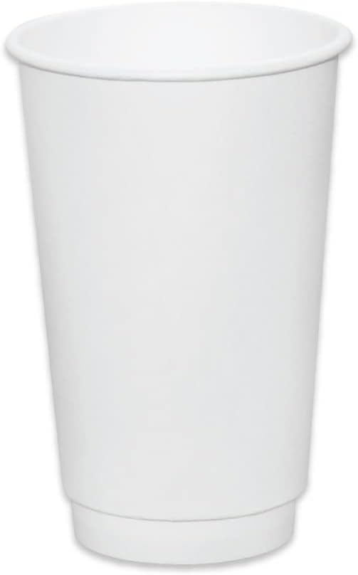 Insulated Paper Cups for Coffee & Tea Made in USA | Recyclable Double Wall Disposable To-Go Cups for Hot Beverages | Sturdy, Food Safe, and Eco-Friendly Hot Cups (16 oz, 200 Count)