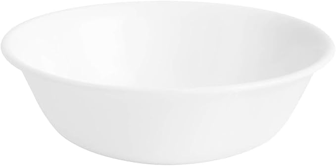 Corelle Vitrelle 6-Piece Soup/Cereal Bowl Set Triple Layer Glass and Chip Resistant, 18-Oz Lightweight Round Bowls, Winter Frost White