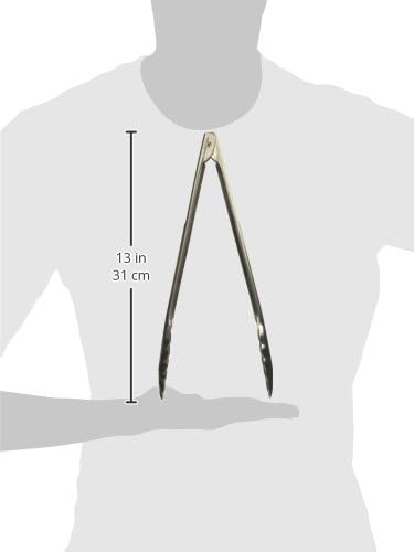Winco Coiled Spring Extra Heavyweight Stainless Steel Utility Tong, 12-Inch