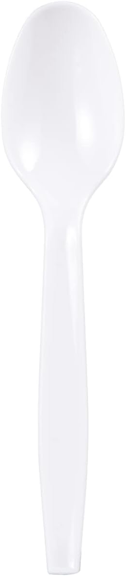 500 Count Heavy Duty White Plastic Tea Spoons Disposable Cutlery Party Utensils Heavyweight