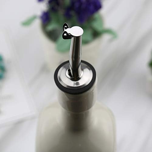 2 Pack Oil Spout with Flip Top, Olive Oil Dispenser Spout,Liquor Bottle Pourer Spouts for About 3/4" Bottle Mouth