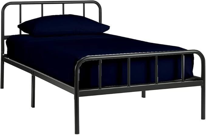 NON Sticky cotton 4 PC Cot Sheet Set - 33x75, 100% Egyptian Cotton, Fitted Sheet - Deep Pocket (8 Inch), Flat Sheet, 2 Pillowcases - Navy Blue Solid