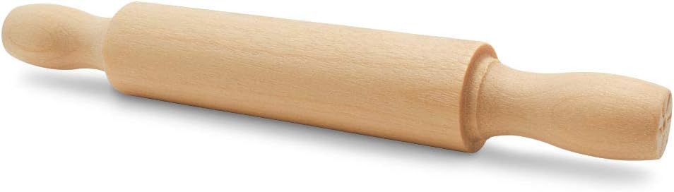 Wooden Mini Rolling Pin, 5 Inches Long, Pack of 6, Great for in The Kitchen, Play-doh, Crafting and Imaginative Play, by Woodpeckers