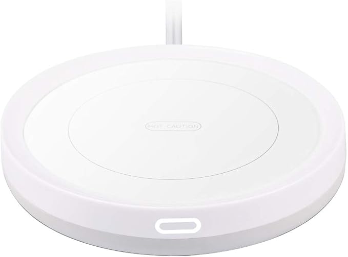 BESTINNKITS White Smart Coffee Auto On/Off Gravity-Induction Mug Office Desk Use, Candle Wax Cup Warmer Heating Plate (Up to 131F/55C)