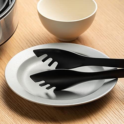 Seki Japan Stylish Kitchen Tool, Flexible Non Stick Heat Resistant Nylon Food Tong, Cooking Serving Pasta Tongs, for Spaghetti, Salad, BBQ, Grilling and Frying