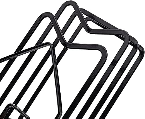 SUNFCON Cutting Board Holder Rack Pot Pan Lids Holder 2 Adhesive 304 Stainless Steel Hanging Hooks Chopping Board Organizer Thin Bakeware Tray Dry Display Stand Kitchen Countertop Cabinet Dark Black