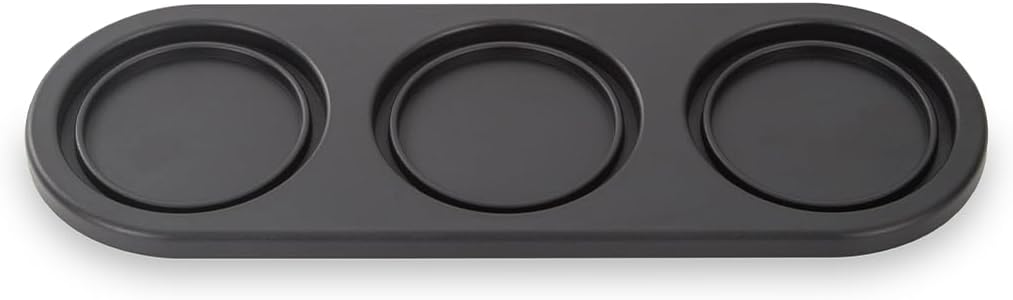 FinaMill Salt and Pepper Mill Tray, Stackable FinaPod Storage, Stylish Kitchen Accessories for Spice Grinder, Gift-Ready - Black Trio Stackable Tray