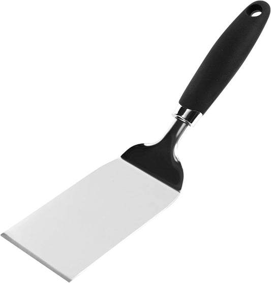 Metal Spatula for Cast Iron Skillet Grill & BBQ, Flat Top Griddle Spatulas for Burgers Fish Eggs, Stainless Steel Turner Flipper for Kitchen Use