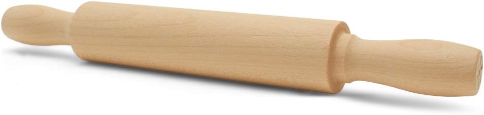 Wooden Mini Rolling Pin, 7 Inches Long, Pack of 25, Perfect for Fondant, Pasta, Baking in the Kitchen, Play-doh, Crafting and Imaginative Play, by Woodpeckers
