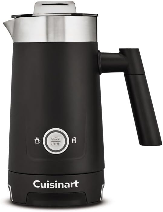 Cuisinart Hot and Cold Foam Milk Frother, Electric Frother for Coffee, Lattes, Cappuccinos, Macchiatos, Hot Chocolate and More, Stainless Steel Nonstick Milk Tank, Cool Touch Exterior, FR-16, Black