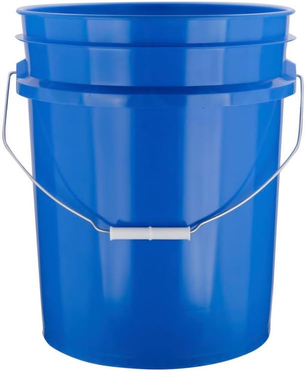 House Naturals 5 Gallon Premium HPDE Plastic Bucket - Made in USA Food Grade Storage Container, BPA Free All Purpose Pail (5, Blue)