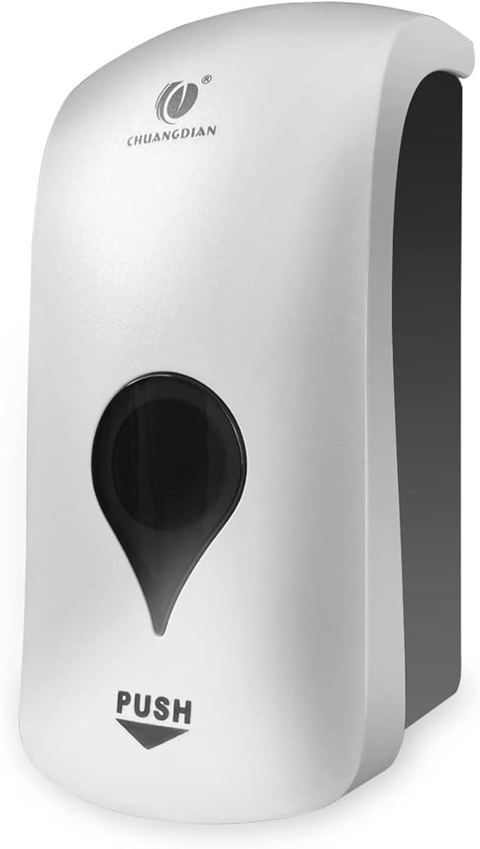 Manual Foam Soap Dispenser, 35oz (1000ml) Commercial Refillable Foaming Soap Dispenser-White, CHUANGDIAN