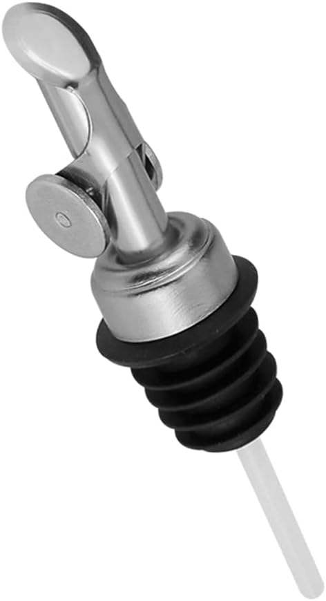 MEETSWEET Automatic Pour Spout, Stainless Steel, Leak-Proof, For Oil, Vinegar, Wine & More (Silver)