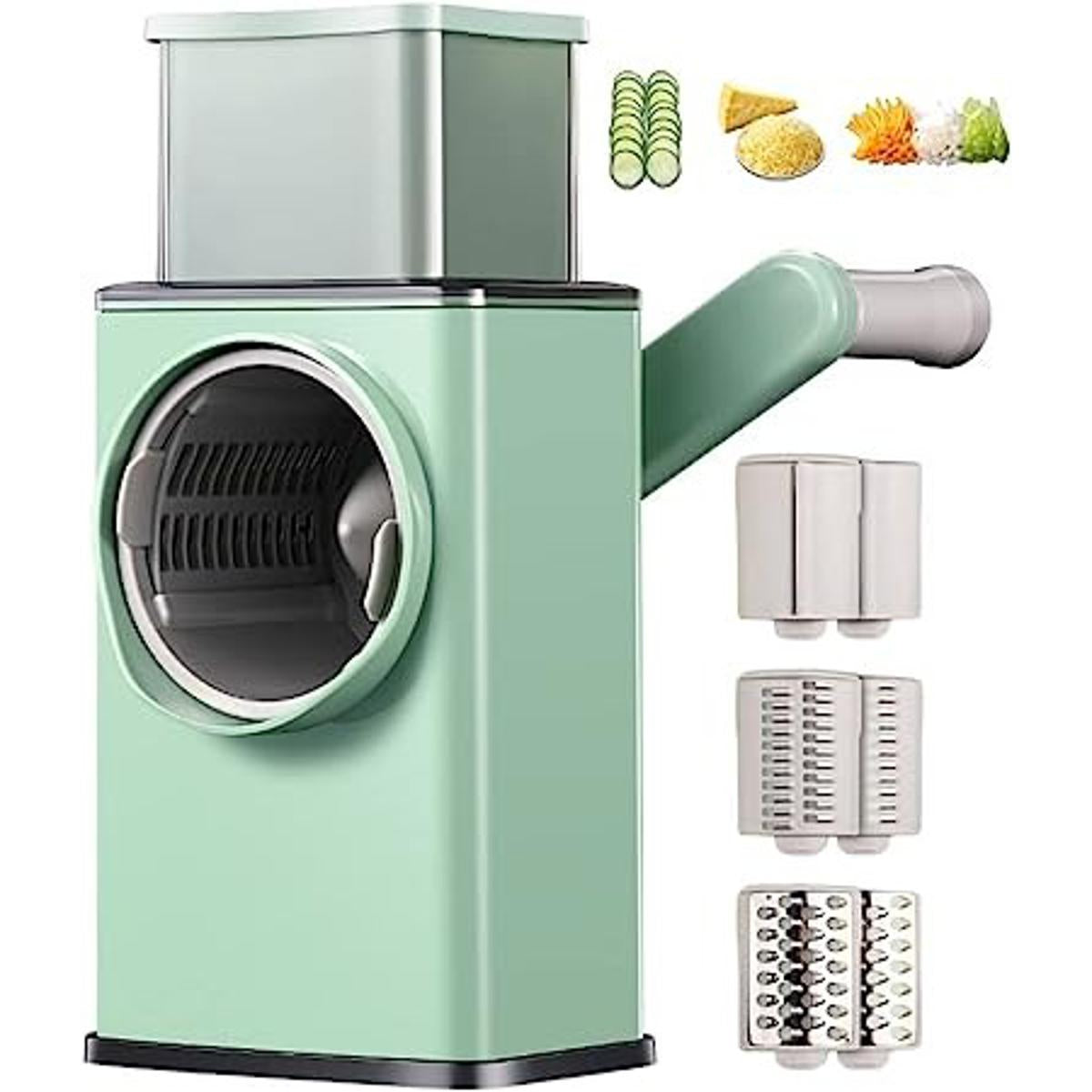 3 In 1 Manual Vegetable Slicer Rotary Cheese Grater Shredder Potato Chopper Carrot Cutter Peeler Maker Kitchen Cutting Tool