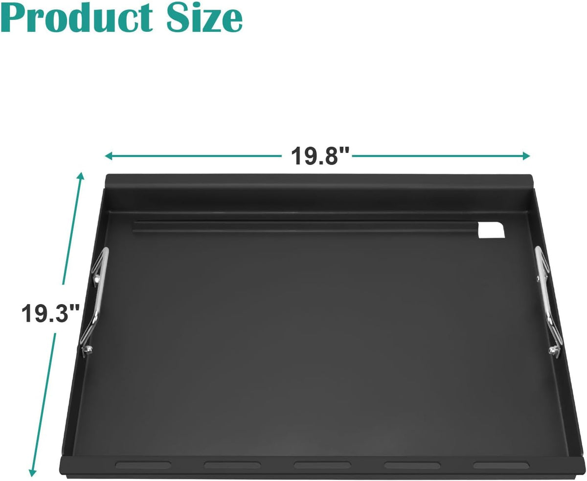 Griddle Inserts for Chargriller, Flat Top Griddle for Char-Griller 5050, 3001, 5650, 3030, 3725, King Griller 3008, 5252 Grill Models, Replacement Part for Char Grille Grates, Carbon Steel