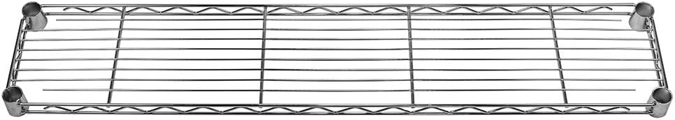 Shelving Inc. 8" d x 42" w Chrome Wire Shelving with 3 Tier Shelves, Weight Capacity 800lbs Per Shelf