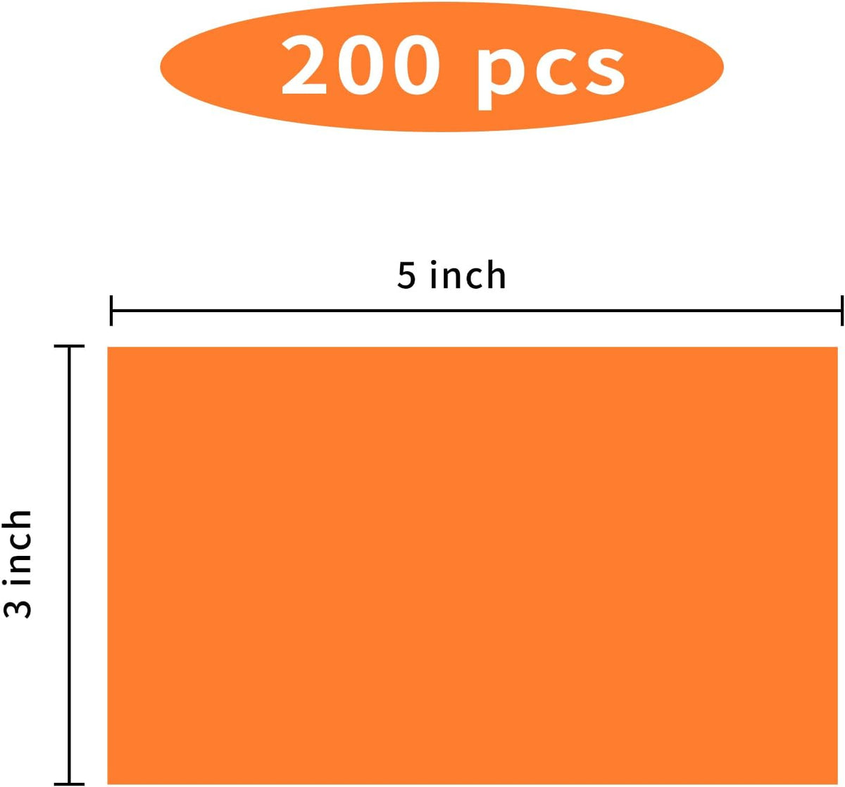 STARLIBOO 3"X5" Rectangle Colored Labels, Removable Moving Labels for Boxes, Permanent Warehouse Moving Stickers Square Label (250Labels, Orange)