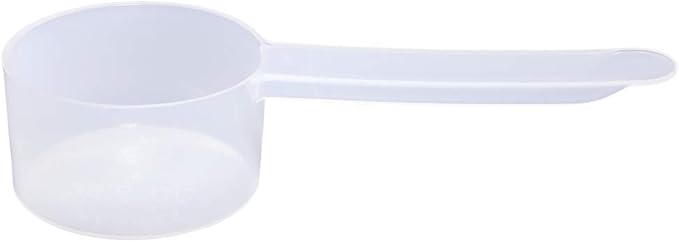 Plastic Measuring Scoop, (25 cc | 5 tsp | 1.67 Tablespoon | 25 mL) Long Handle Spoons for Powders, Granules, Coffee, Pet Food, Baking Supplies, Protein and Other Dry Goods, BPA Free (Set of 1)