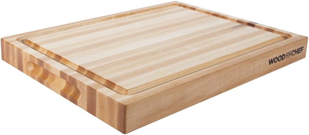 Extra Large XL Cutting Board from North American Maple - Heavy Reversible Butcher Block with Juice Groove for Cutting Meat and Juicy Veggies Easily - Maple Chopping Board - 24x18x1.5 inches