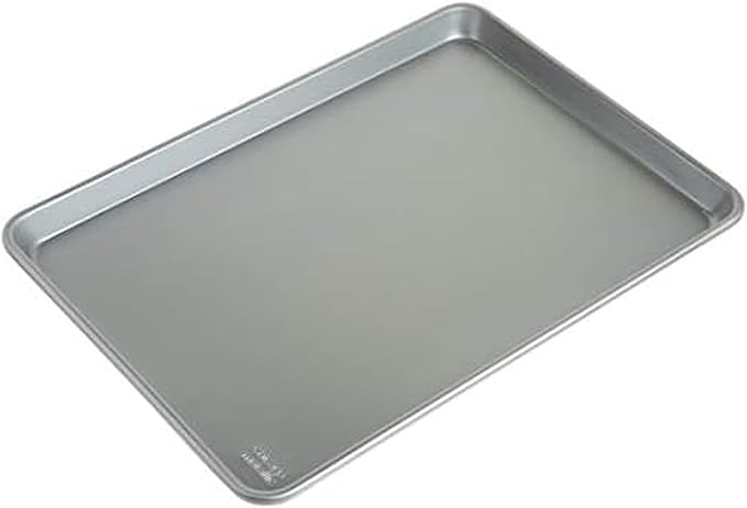 Chicago Metallic Commercial II Traditional Uncoated 16-3/4 by 12-Inch Jelly-Roll Pan, Perfect for making jelly rolls, cookies, pastries, pizza, one-pan meals, and more, Set of 2