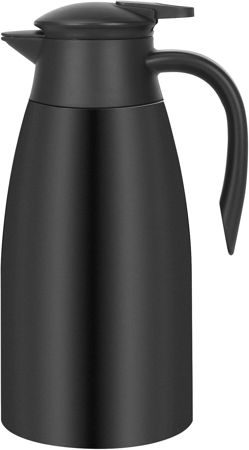 70oz Thermal Coffee Carafe Insulated Coffee Thermos, Stainless Steel Insulated Vacuum Coffee Carafes For Keeping Hot, Double Walled Insulated Vacuum Flask, Tea Water Coffee Dispenser Airpot
