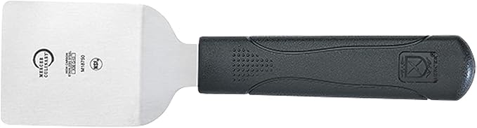 Mercer Culinary Millennia Mini Turner/Spatula, 2.5 Inch x 2.5 Inch Blade, Black Handle