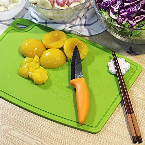 Extra Large Thick Silicone Cutting Board 14.6'' x 10.43'' Chopping Board Flexible Cutting Mats Dishwasher Safe-Green