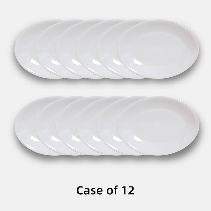 Stoneware Coupe Commercial Grade Dinnerware, Bright White, Oval Platter 11.75" x 8", Case of 12