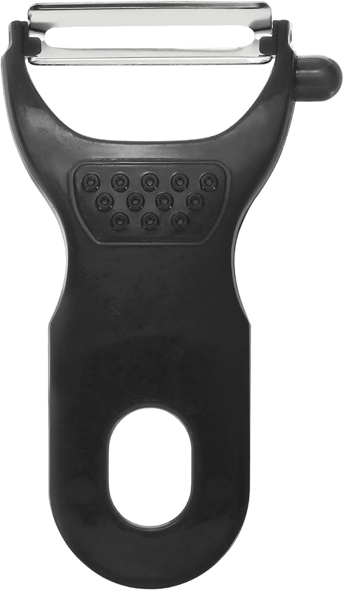 uxcell Vegetable Peeler Set, 4.5 Inch Stainless Steel Potato Peeler for Apple Fruits Black