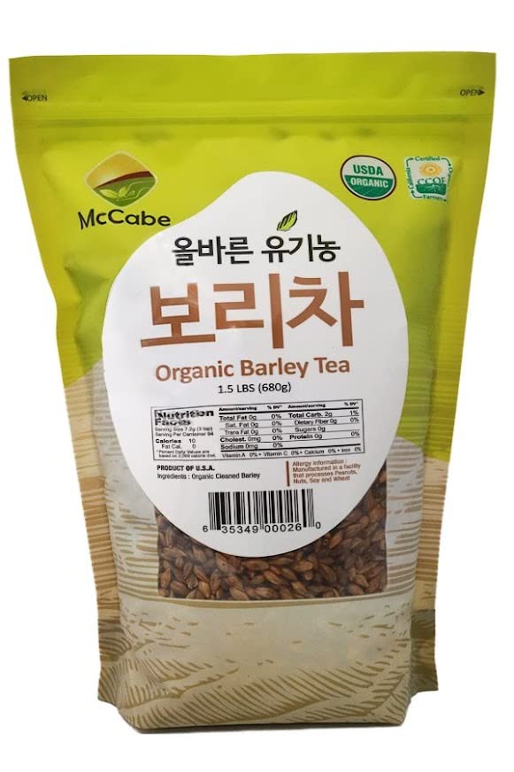 McCabe Organic Barley Tea - Rich with Fiber & Minerals | USDA and CCOF Certified Organic Tea | Product of USA | 1.5 Lbs