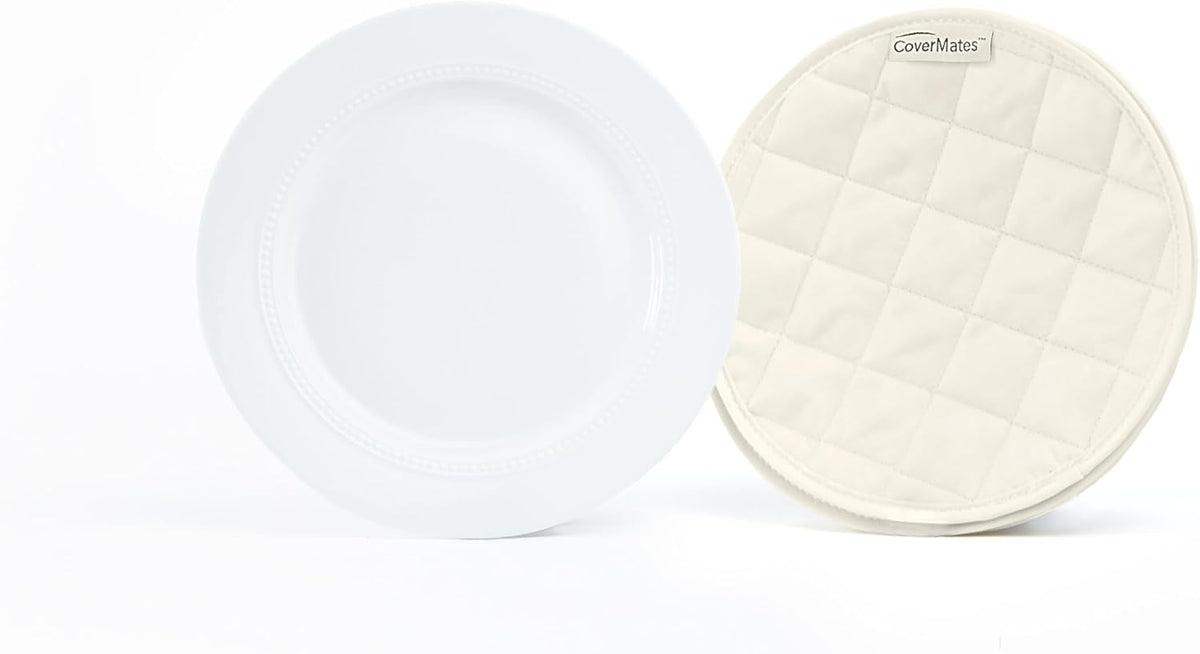 Covermates Keepsakes - Quilted Divider Set - Set of 4 - Scratch & Breakage Protection - Stain Resistant - Machine Washable - China Storage, Cream