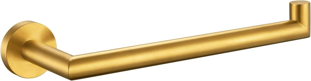 Suyar Brushed Gold Towel Holder, SUS 304 Stainless Steel Bathroom Kitchen Hand Towel Rack Bar for Wall