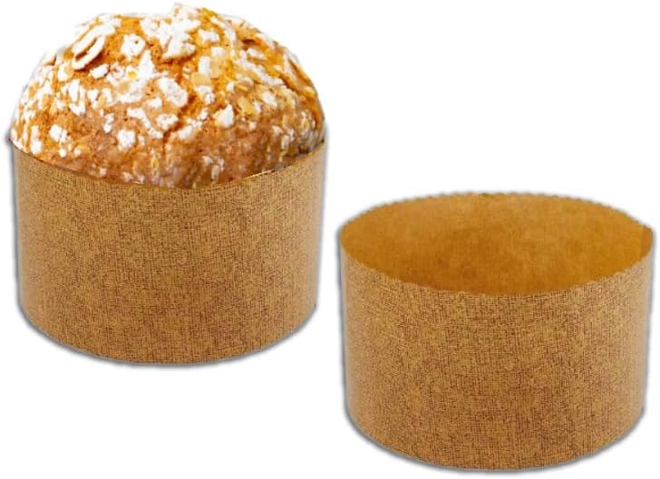 Pastry Chef's Boutique Thin Panettone Paper Pan Mold (Thin Paper - Small 500gr) - Pack of 12