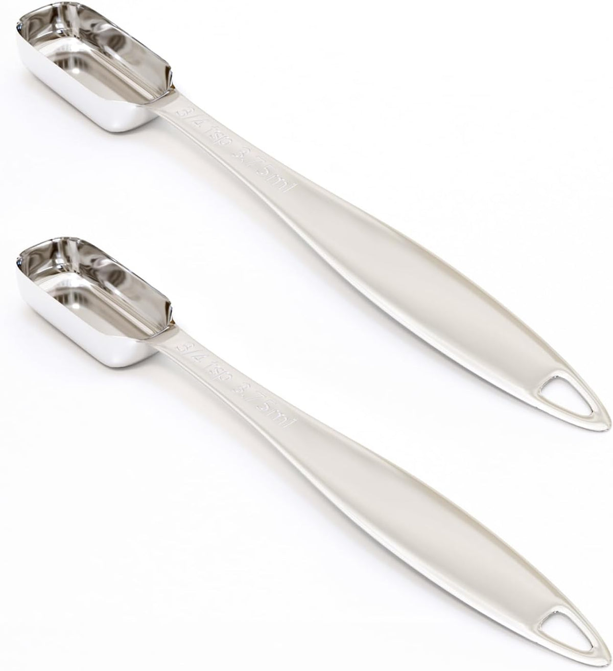 2PCS 3/4Teaspoon (3.75ml) Single Measuring Spoon, Individual Stainless Steel Long Handle Measure Tablespoon Only