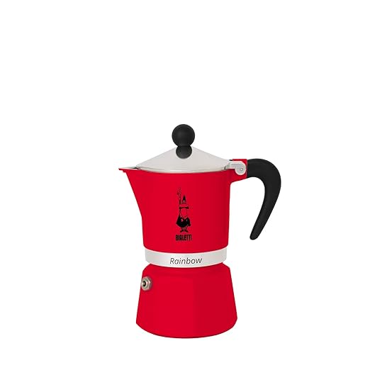 Bialetti 4963 Rainbow Espresso Maker, Red