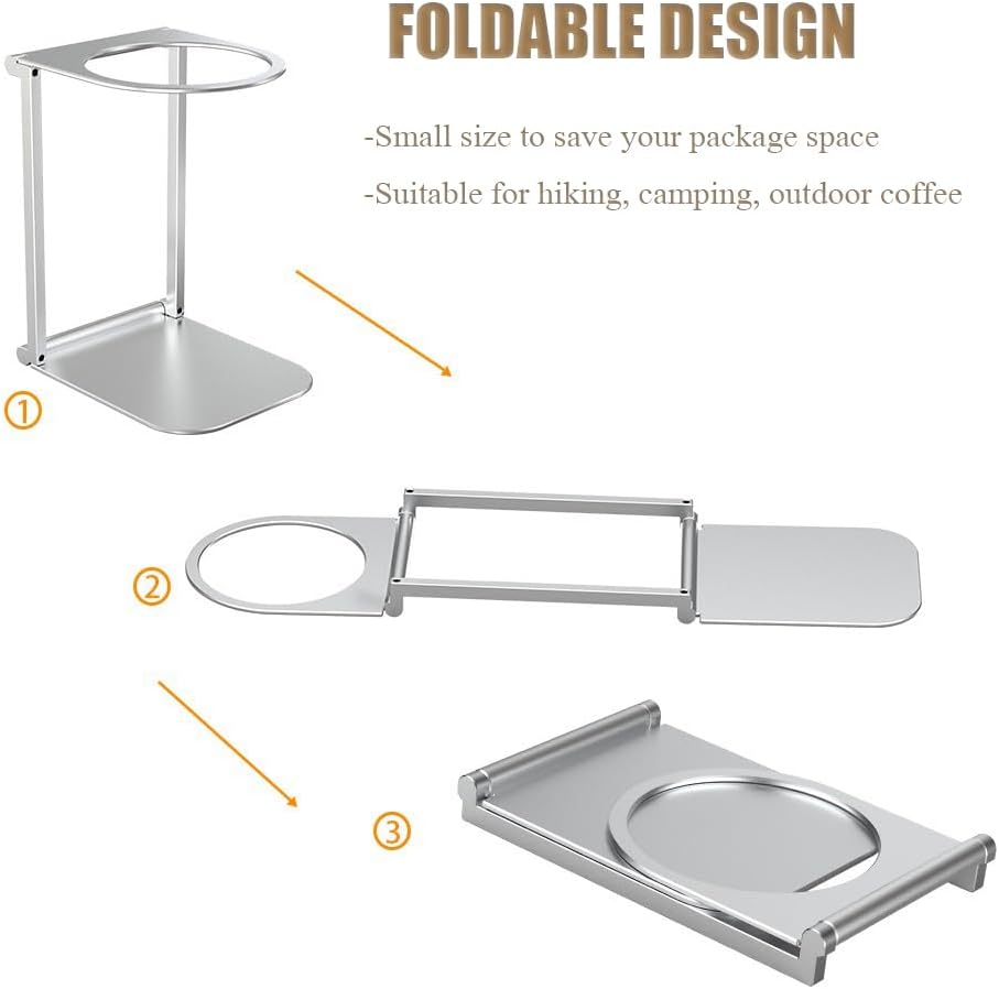 Pour Over Coffee Stand, Espresso Machine Stand with Base, Pour Over Coffee Dripper, Perfect for Office, Home, Camping