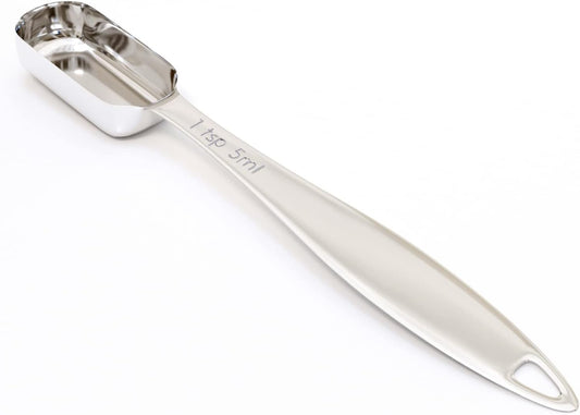 1PCS 1Teaspoon (1/3tbsp, 5ml) Single Measuring Spoon, Individual Stainless Steel Long Handle Measure Tablespoon Only