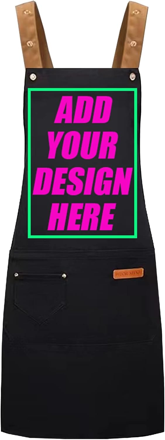 Personalized Custom Aprons Custom Adjustable Kitchen Cooking Aprons Hair Stylist Cafe Work Aprons For Men And Women