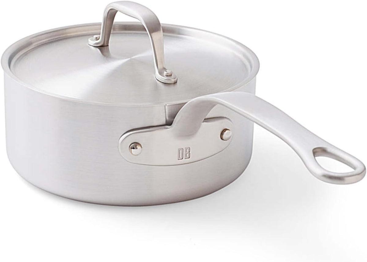 Daniel Boulud Kitchen - 10pc Cookware Set - French Inspired 5-Ply Stainless Steel Pots & Pans Cooking Set, Sturdy Heat-Resistant Handles, Induction Compatible & Oven Safe
