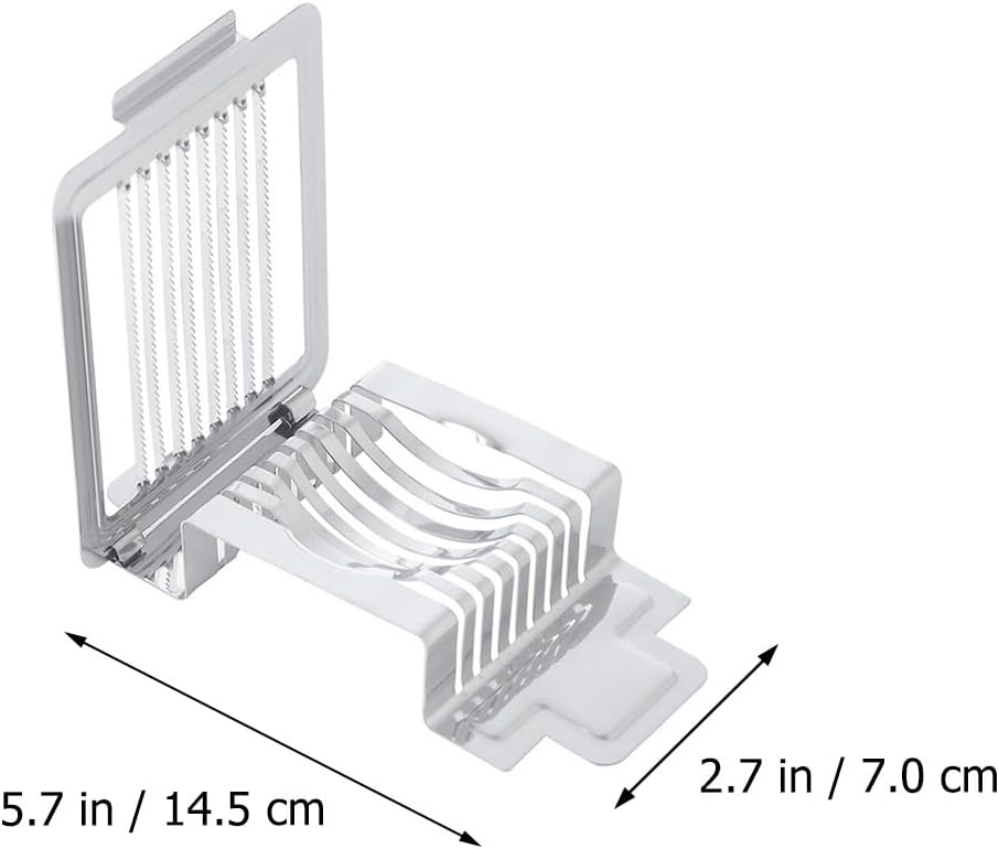 VOSAREA Stainless Steel Egg Slicer Kitchen Slicer Tool for Slicing Eggs and Cheese 5.7X3.54 Inches