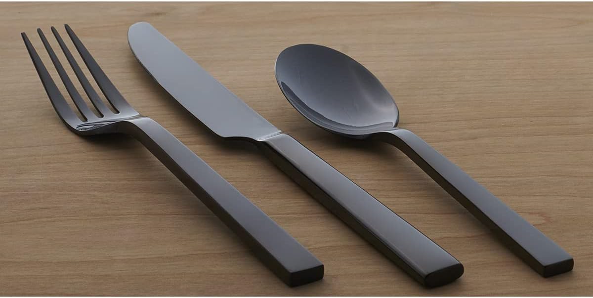 Oneida Chef's Table Black 20 Piece Everyday Flatware Set, Service for 4, 18/0 Stainless Steel, Silverware Set