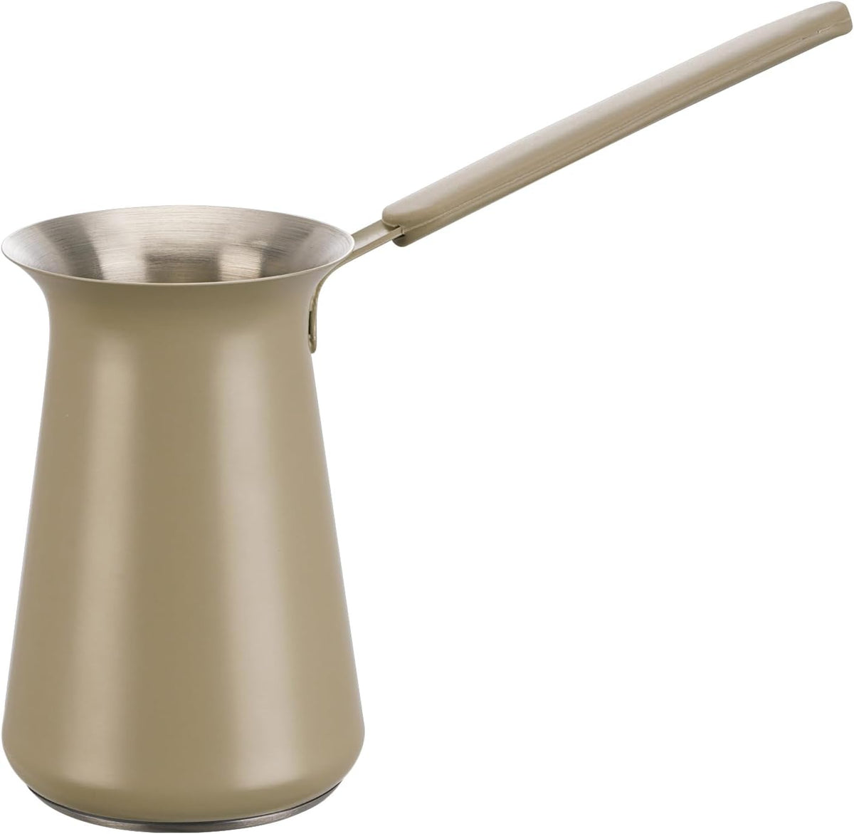 Turkish Coffee Pot - Gifts for Family &Friends,Cezve/Ibrik Coffee Pot for Stovetop,Briki Greek Turkish Pot with Heat-Resistant Rubber Handle,Milk Warming Pot,Arabic Tea Pot