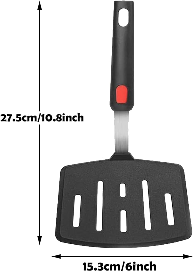 Silicone Fish Spatula Turner,Flexible Kitchen Wide Pancake Fish Slotted Spatulas for Nonstick Cookware Pans Omelette Egg