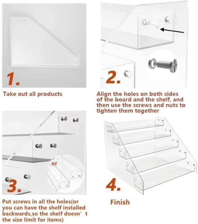 WUIVIUT Spice Rack Organizer For Cabinet, 3 in/Tier Acrylic Tiered Spice Shelf Can Storage Organizer for Kitchen Pantry Countertop