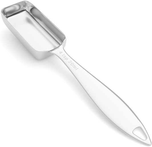 1PCS 4tsp (20ml) Single Measuring Spoon, Individual Stainless Steel Long Handle Measure Teaspoon Only