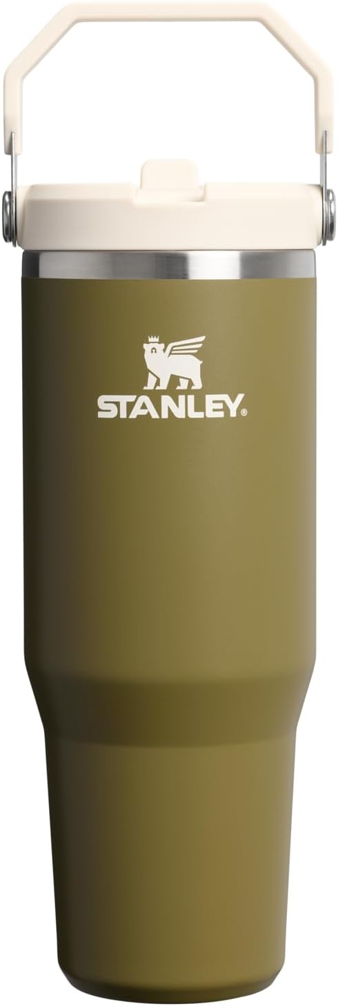 STANLEY IceFlow 2.0 Flip Straw Tumbler with Handle 30 oz | Twist On Lid and Flip Up Straw | Leak Resistant Water Bottle | Insulated Stainless Steel | BPA-Free | Exclusive Thyme